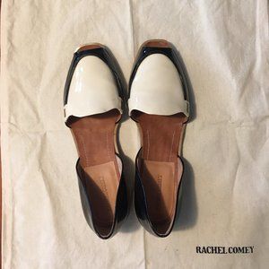 Rachel Comey open toe black and white flats